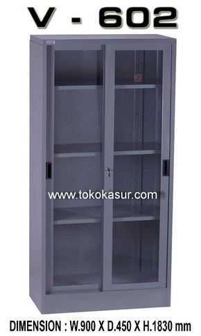 lemari arsip sliding kaca